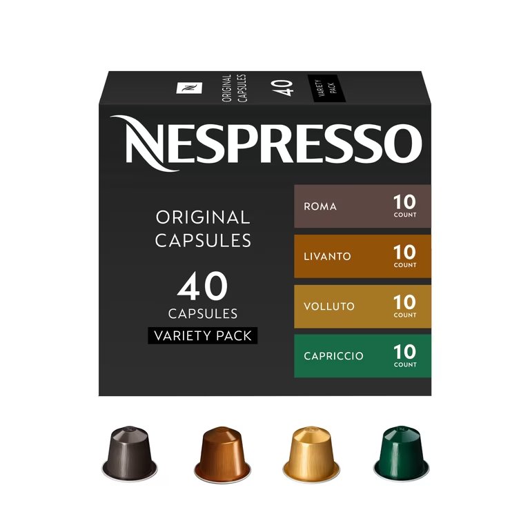 Nespresso OriginalLine 40-capsule variety pack: Roma, Livanto, Volluto and Capriccio